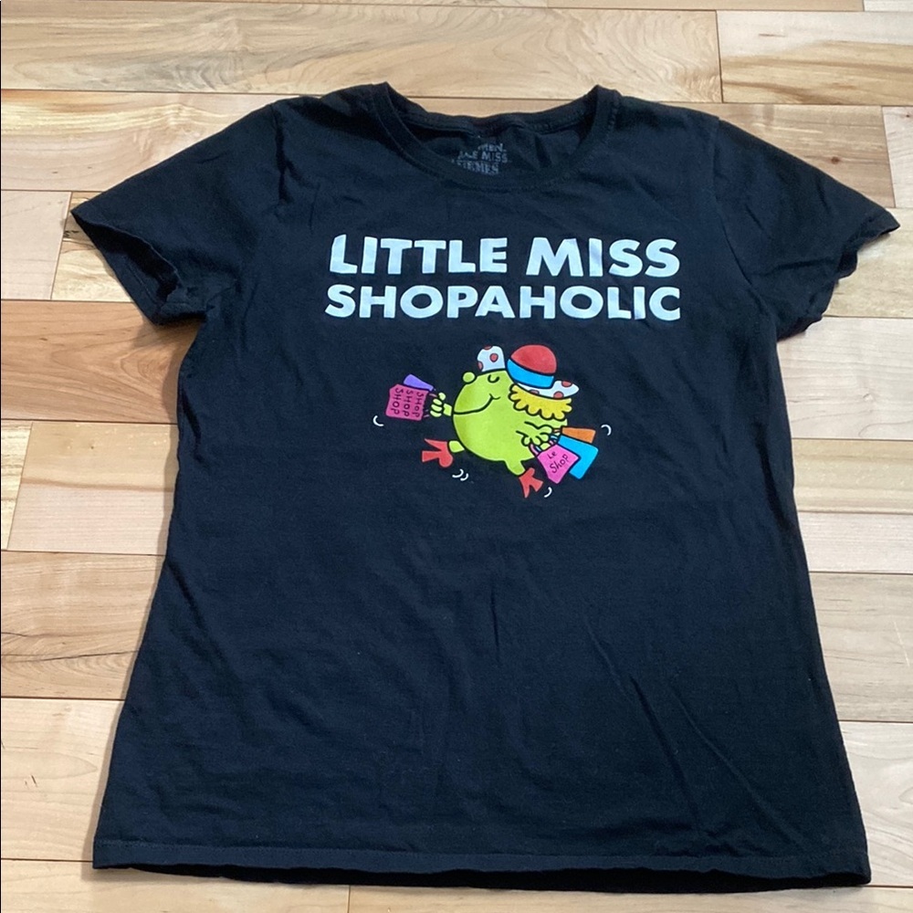 Little Miss Black 'Little Miss Shopaholic' Short Sleeve Tee